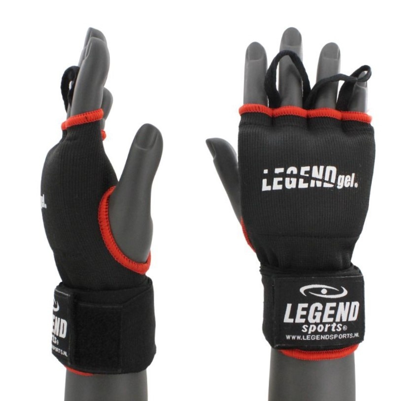 New mexican gel wrap Inner gloves Kids/Adults Black-Red - Copy