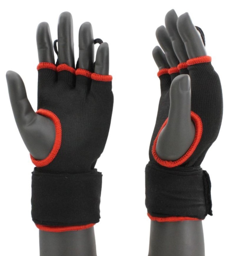 New mexican gel wrap Inner gloves Kids/Adults Black-Red - Copy