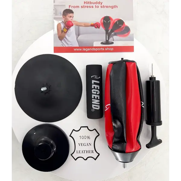 HITBUDDY - DRAAGBARE BOKSBAL VEGAN LEDER Rood HITBUDDY - DRAAGBARE BOKSBAL VEGAN LEDER Rood