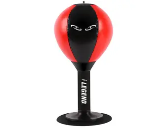 HITBUDDY - DRAAGBARE BOKSBAL VEGAN LEDER Rood