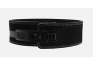 PowerLifting Belt Dames/Heren Zwart Leer – Aanpasbare Sluiting voor Krachttraining