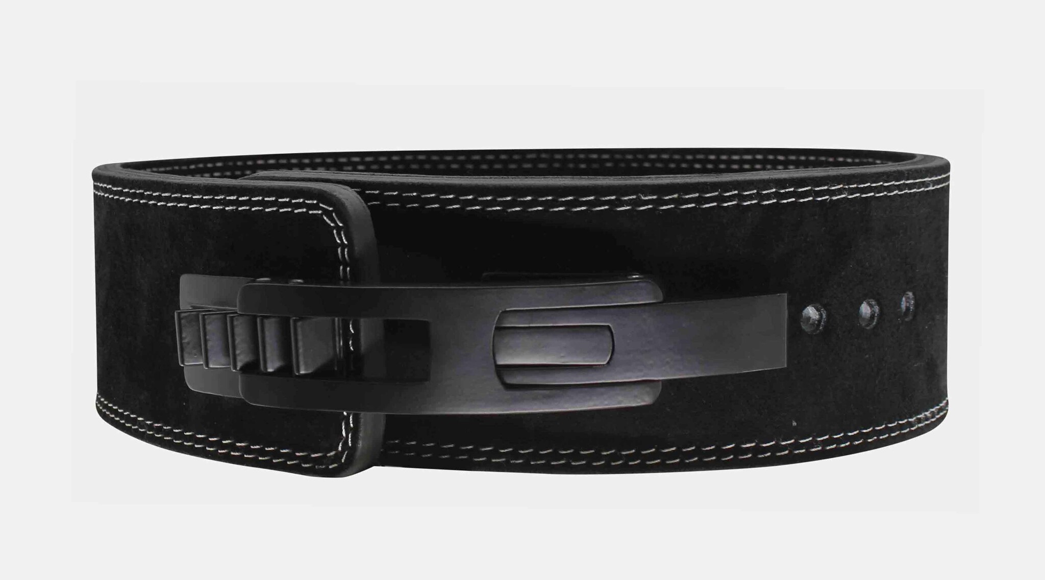 Power Lifting Fitness Belt Men/Women Liver Black Leather - Copy