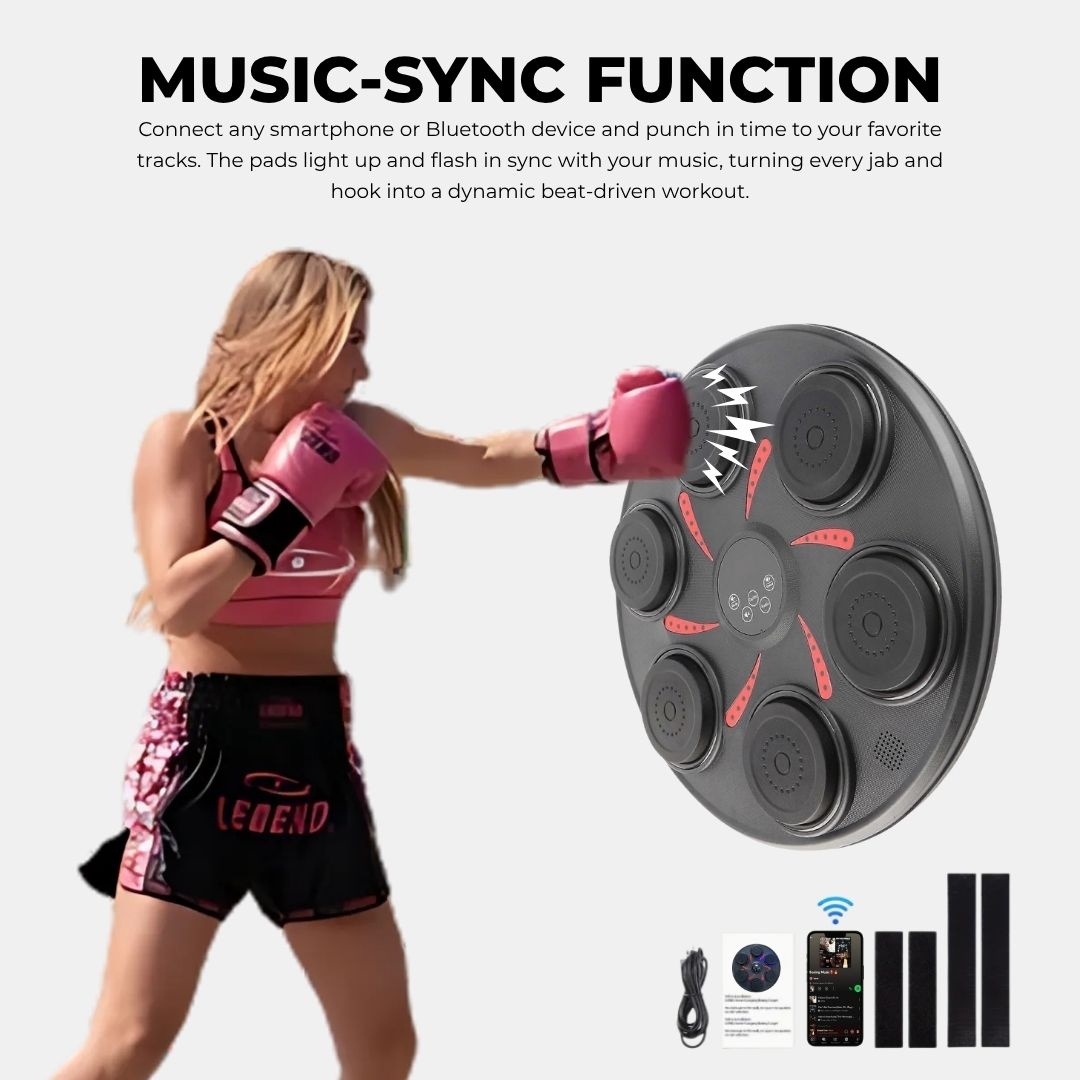 Bokszak muur StrikeSync music & reaction Bokszak muur StrikeSync music & reaction