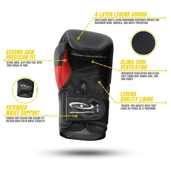 Power Special Boxing Gloves Men/Women Red Leather