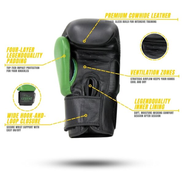 Thai Series 2.0 Men's/Women's Army Leather Boxing Gloves