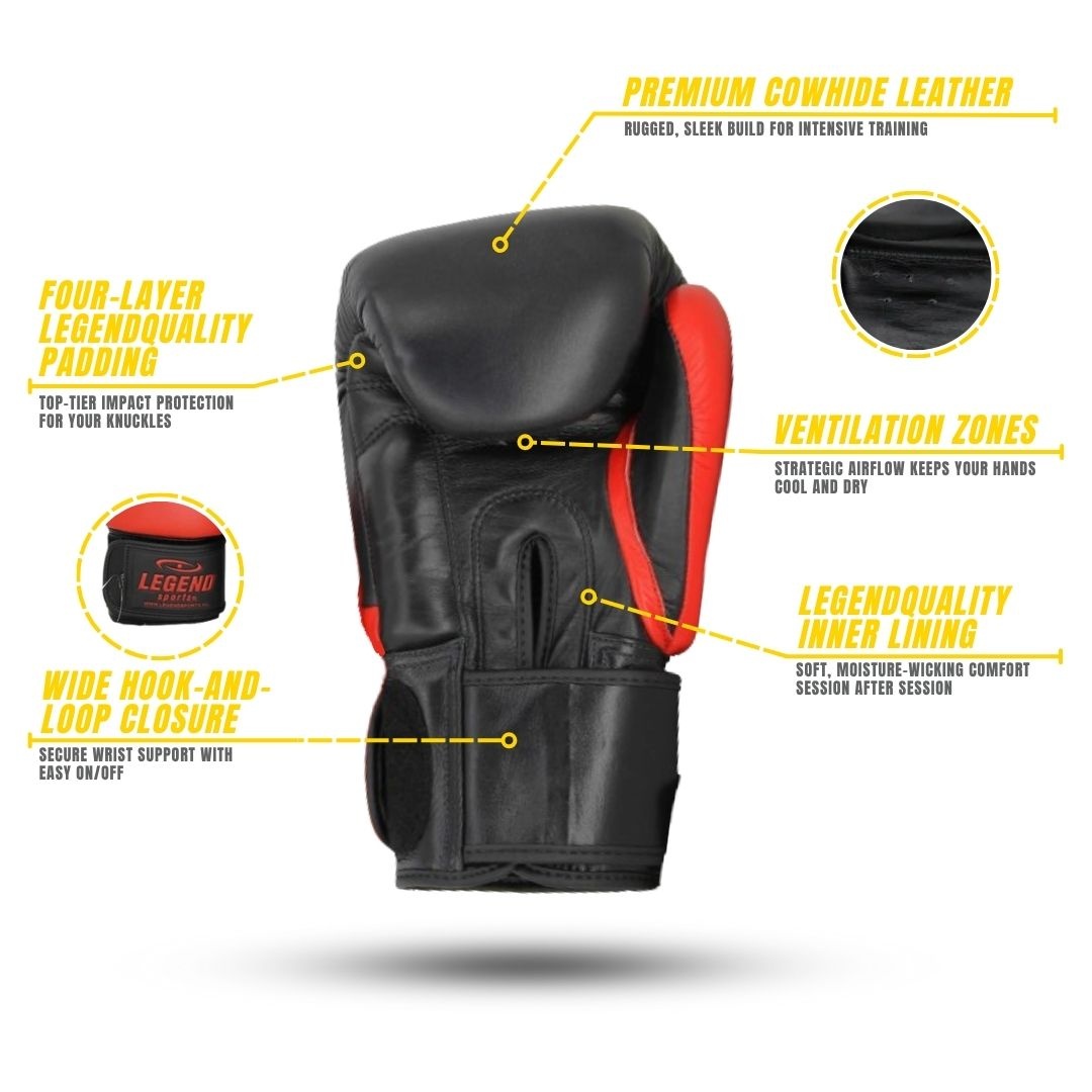 Thai Series 2.0 Boxing Gloves Men/Women Red Leather