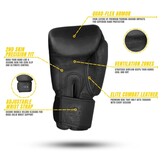 Thai Series 2.0 Men's/Women's Boxing Gloves Matte Black Leather - Copy