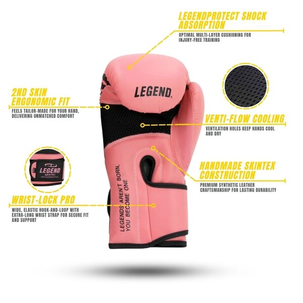EcoFIT Boxing Gloves Ladies Pink PU