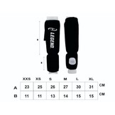 Shin Guards Legend Easy Kids/Adults Black Elastic