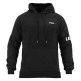Hoodie dames/heren zwart fleece