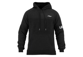 Hoodie dames/heren zwart fleece