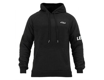 Hoodie dames/heren zwart fleece