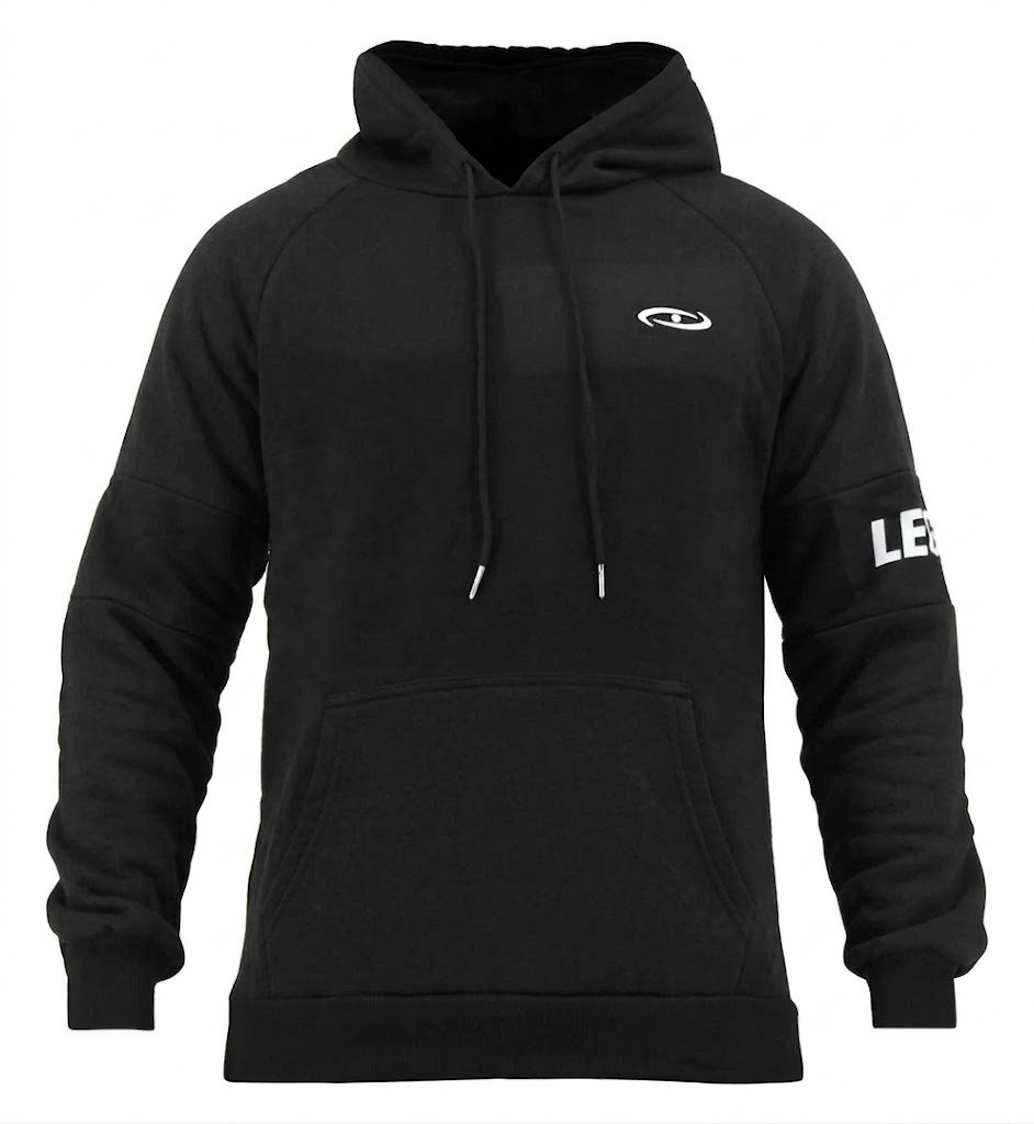 Hoodie dames/heren zwart fleece