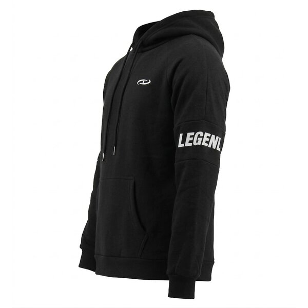 Hoodie dames/heren zwart fleece