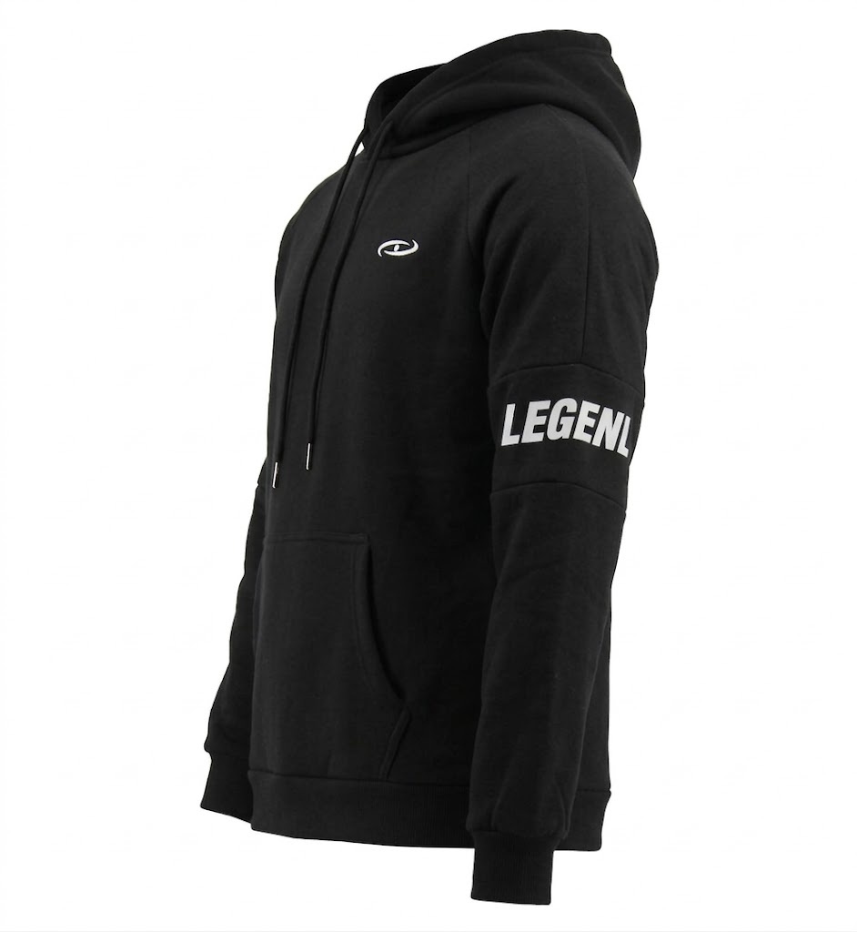 Hoodie dames/heren zwart fleece