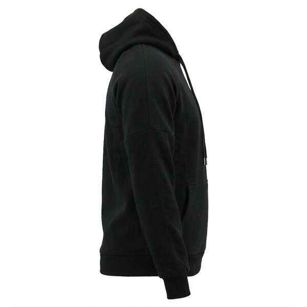 Hoodie dames/heren zwart fleece