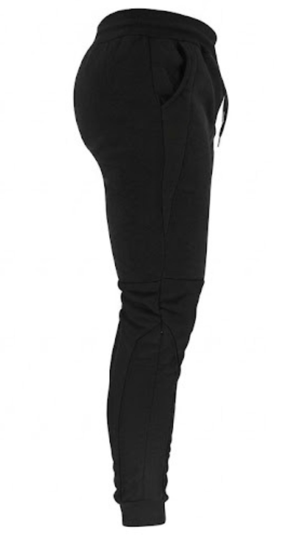 Joggingsbroek dames/heren zwart fleece