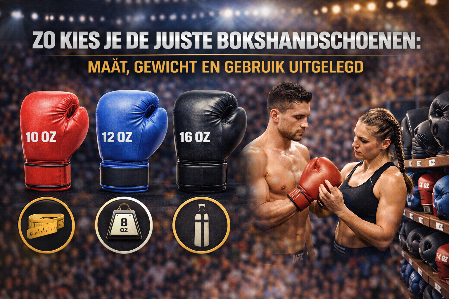 Zo kies je de juiste bokshandschoenen: maat, gewicht en gebruik uitgelegd