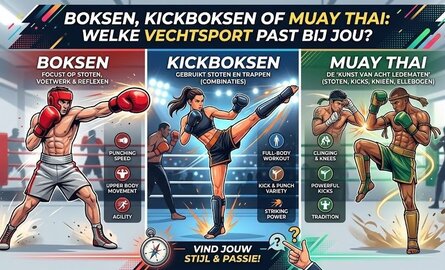 Boksen, kickboksen of Muay Thai: welke vechtsport past bij jou?