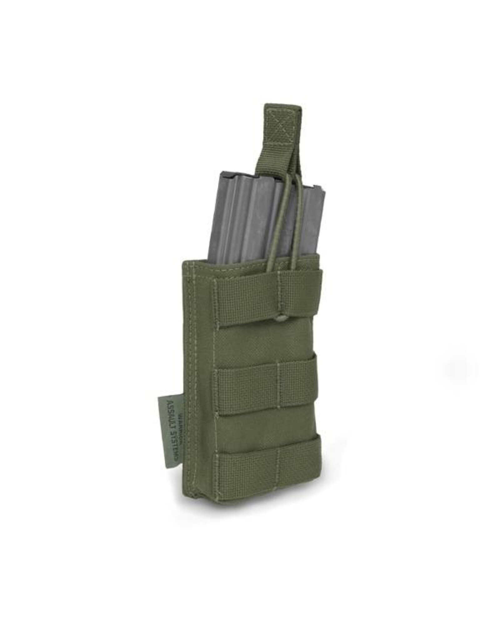 Warrior Single Open 5.56 Mag Bungee Retention- Olive Drab