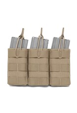 Warrior Triple Open 5.56 Mag Bungee Retention - Coyote Tan
