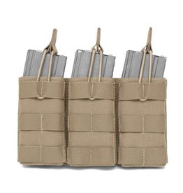 Warrior Triple Open 5.56 Mag Bungee Retention - Coyote Tan