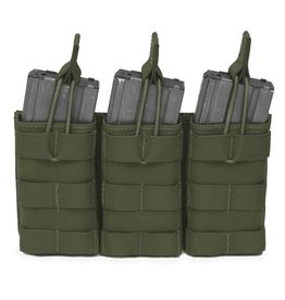 Warrior Triple Open 5.56 Mag Bungee Retention - Olive Drab
