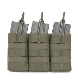 Warrior Triple Open 5.56 Mag Bungee Retention - Ranger Green