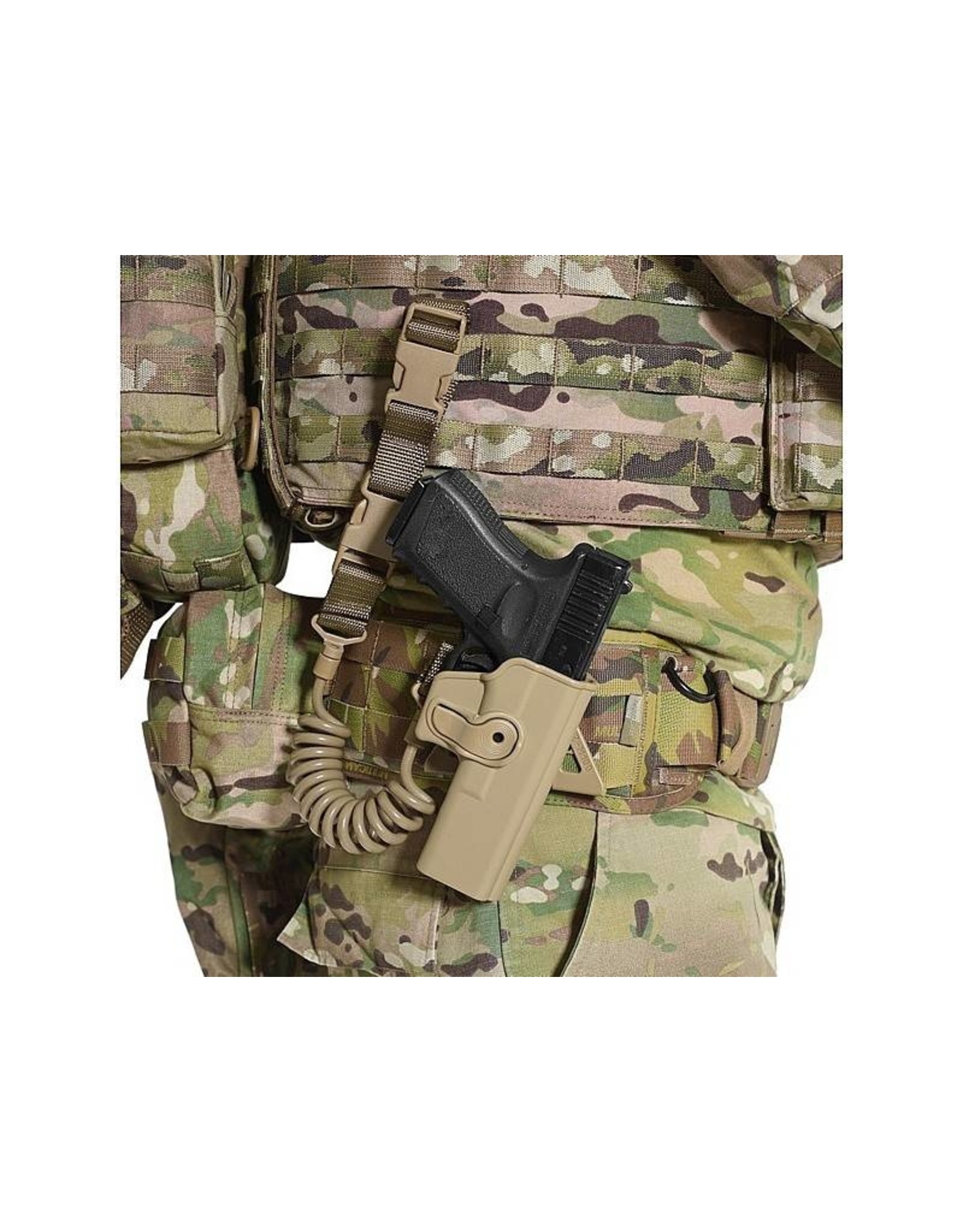 Warrior Elite OPS Tactical Pistol Lanyard - Coyote Tan