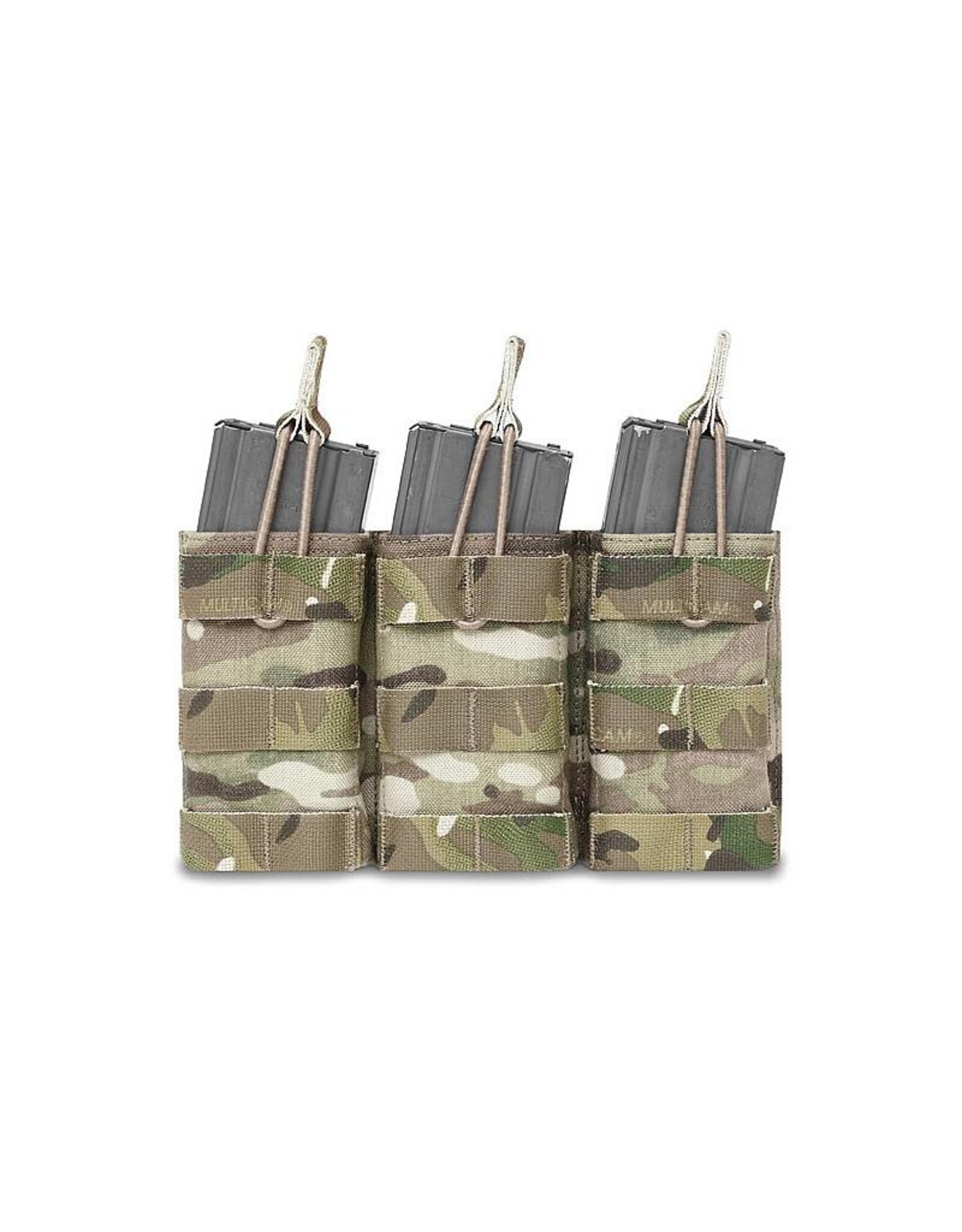 Warrior Triple Open 5.56 Mag Bungee Retention - MultiCam
