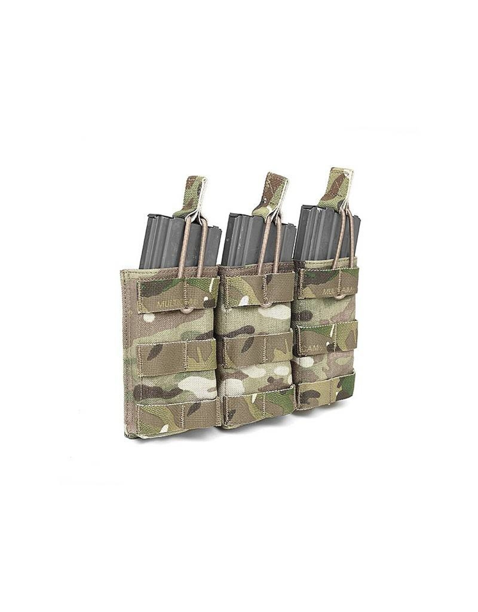 Warrior Triple Open 5.56 Mag Bungee Retention - MultiCam