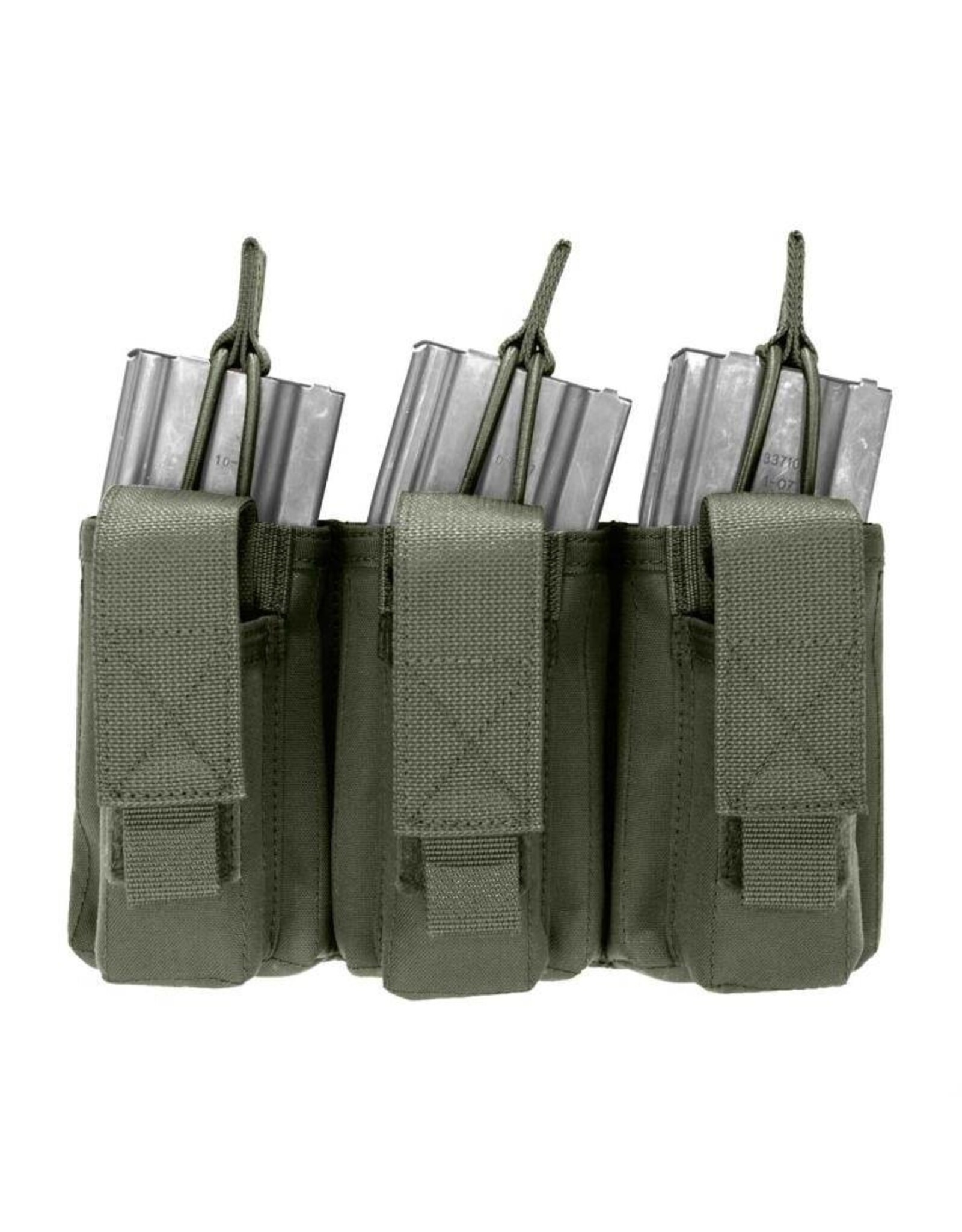Warrior Triple Open 5.56mm Mag w 3 Pistol Mag Pouches - Olive Drab