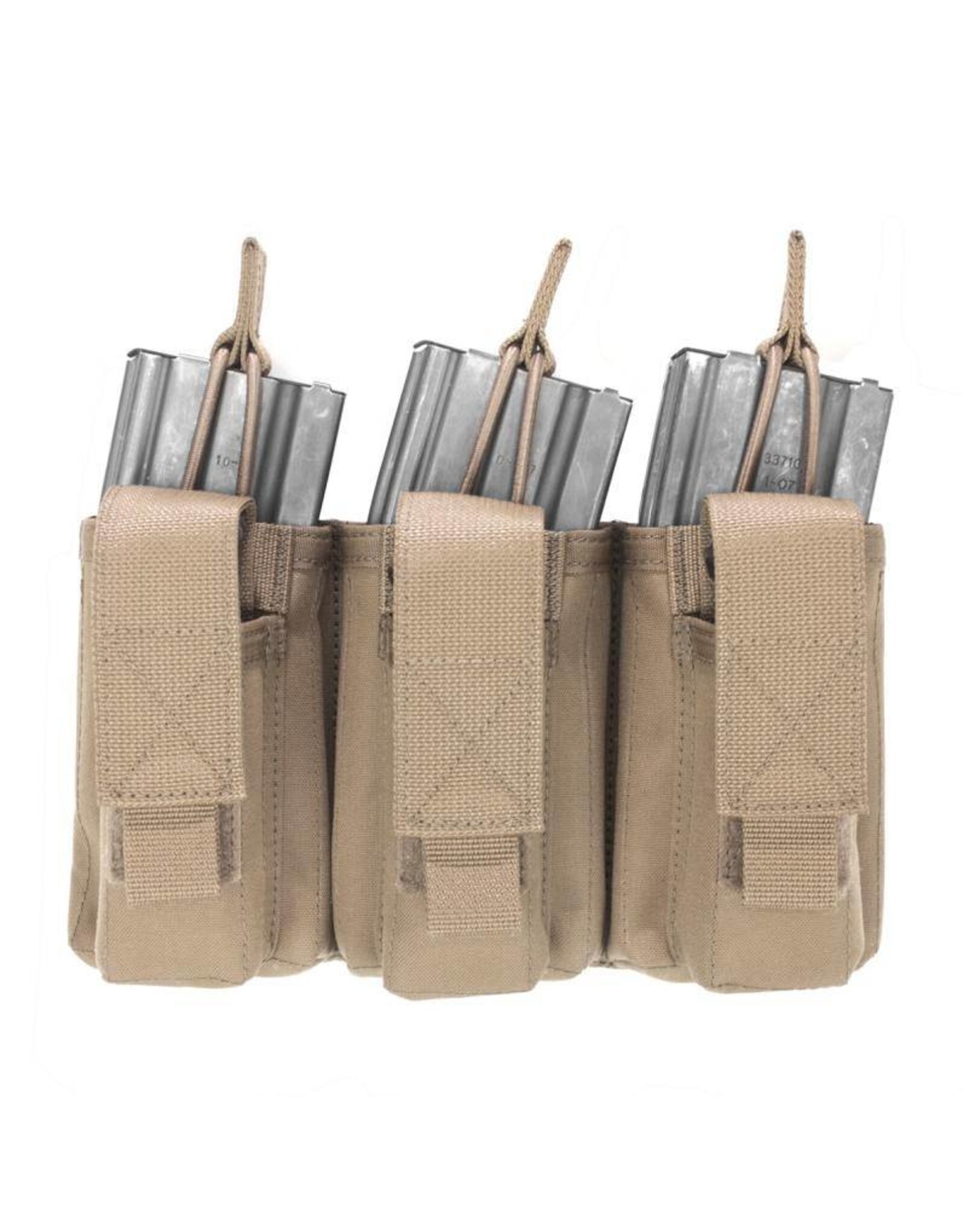 Warrior Triple Open 5.56mm Mag w 3 Pistol Mag Pouches - Coyote Tan