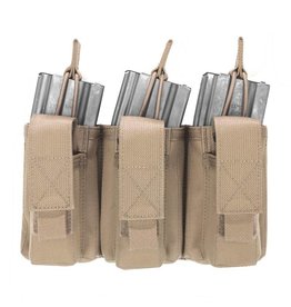 Warrior Triple Open 5.56mm Mag w 3 Pistol Mag Pouches - Coyote Tan