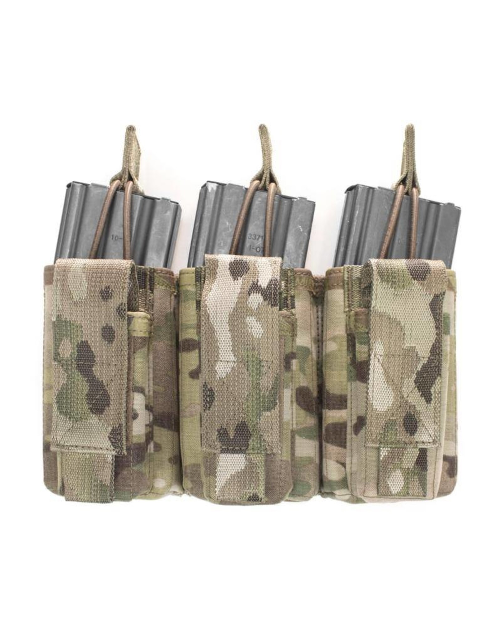 Warrior Triple Open 5.56mm Mag w 3 Pistol Mag Pouches - MultiCam