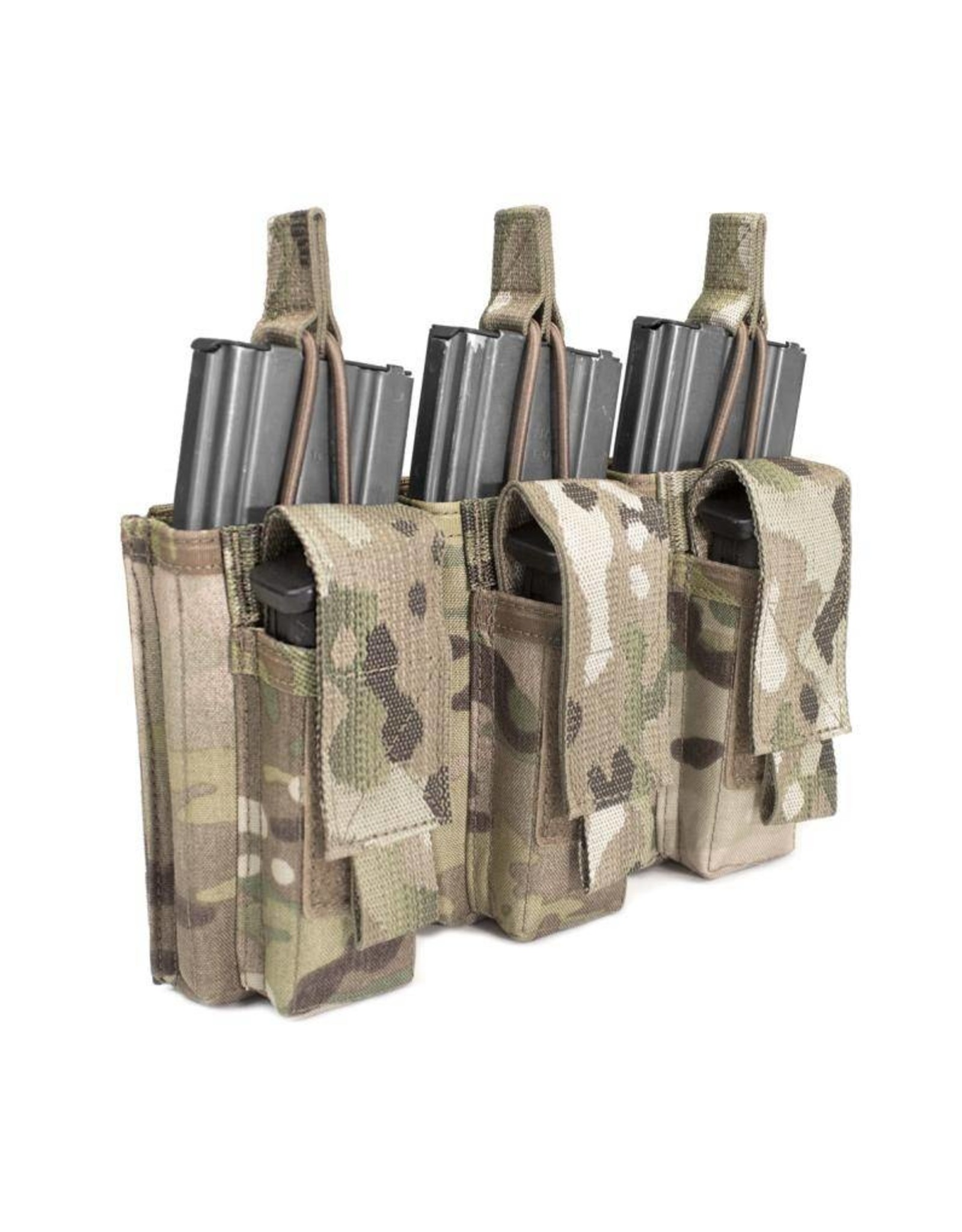 Warrior Triple Open 5.56mm Mag w 3 Pistol Mag Pouches - MultiCam