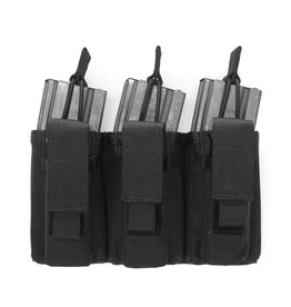 Warrior Triple Open 5.56mm Mag w 3 Pistol Mag Pouches - Black