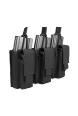 Warrior Triple Open 5.56mm Mag w 3 Pistol Mag Pouches - Black