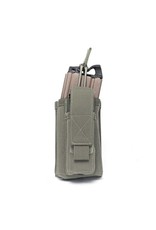 Warrior Single Open 5.56 Mag & 9mm pouch - Ranger Green