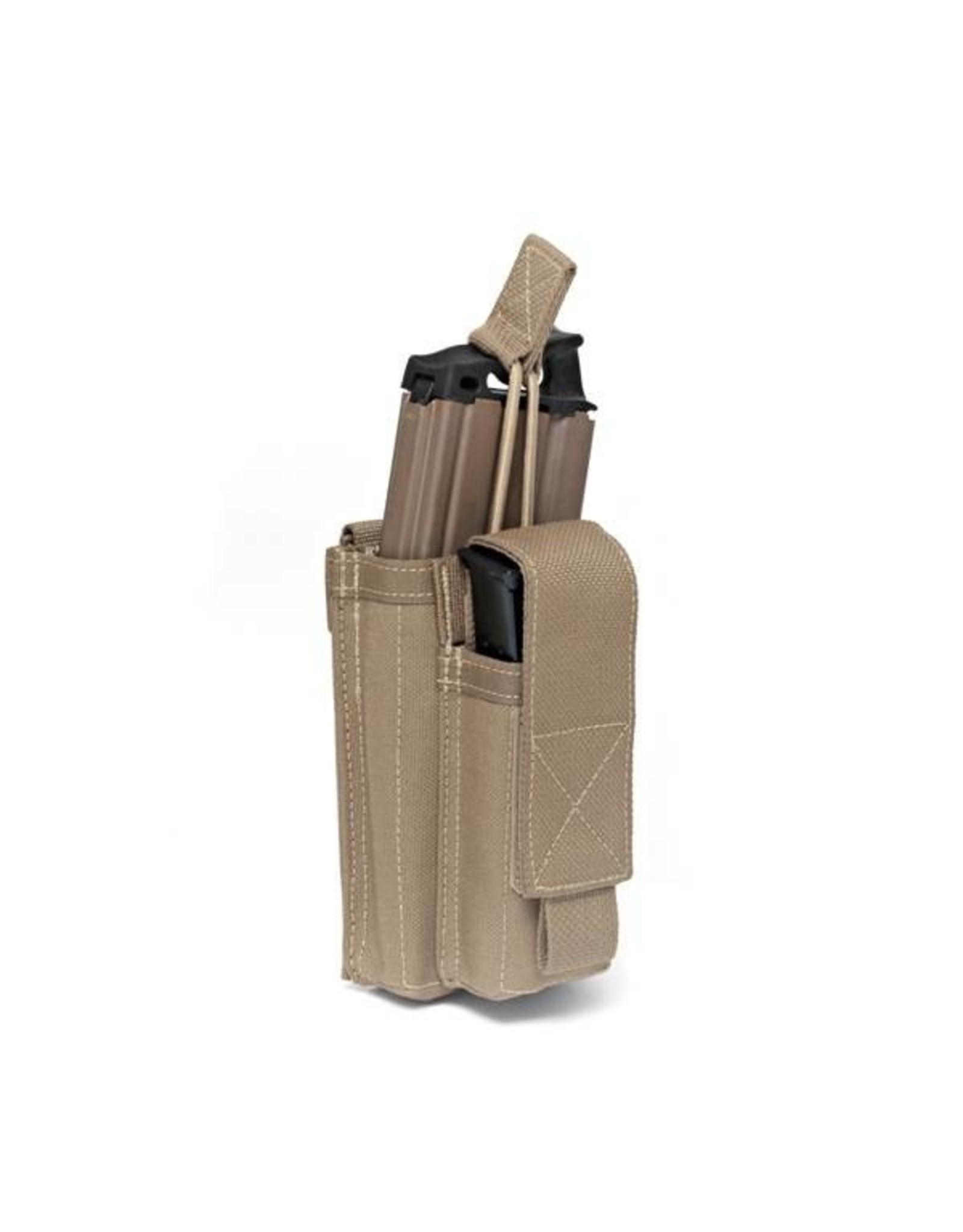 Warrior Single Open 5.56 Mag & 9mm pouch - Ranger Green
