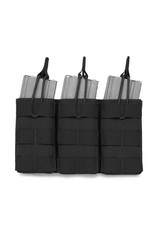 Warrior Triple Open 5.56 Mag Bungee Retention - Black