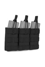 Warrior Triple Open 5.56 Mag Bungee Retention - Black