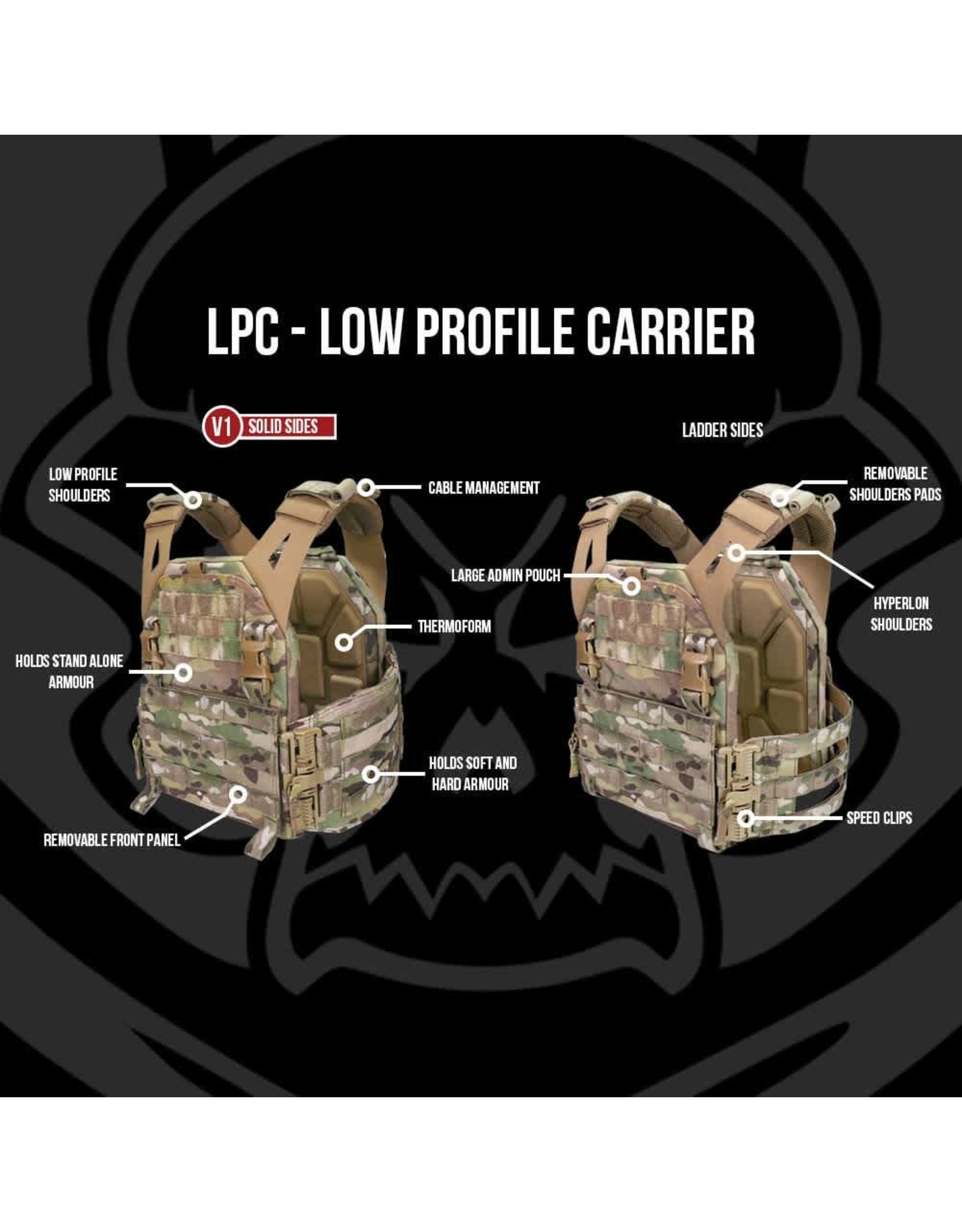 Warrior LPC Low Profile Carrier V2 Ladder Sides - MultiCam