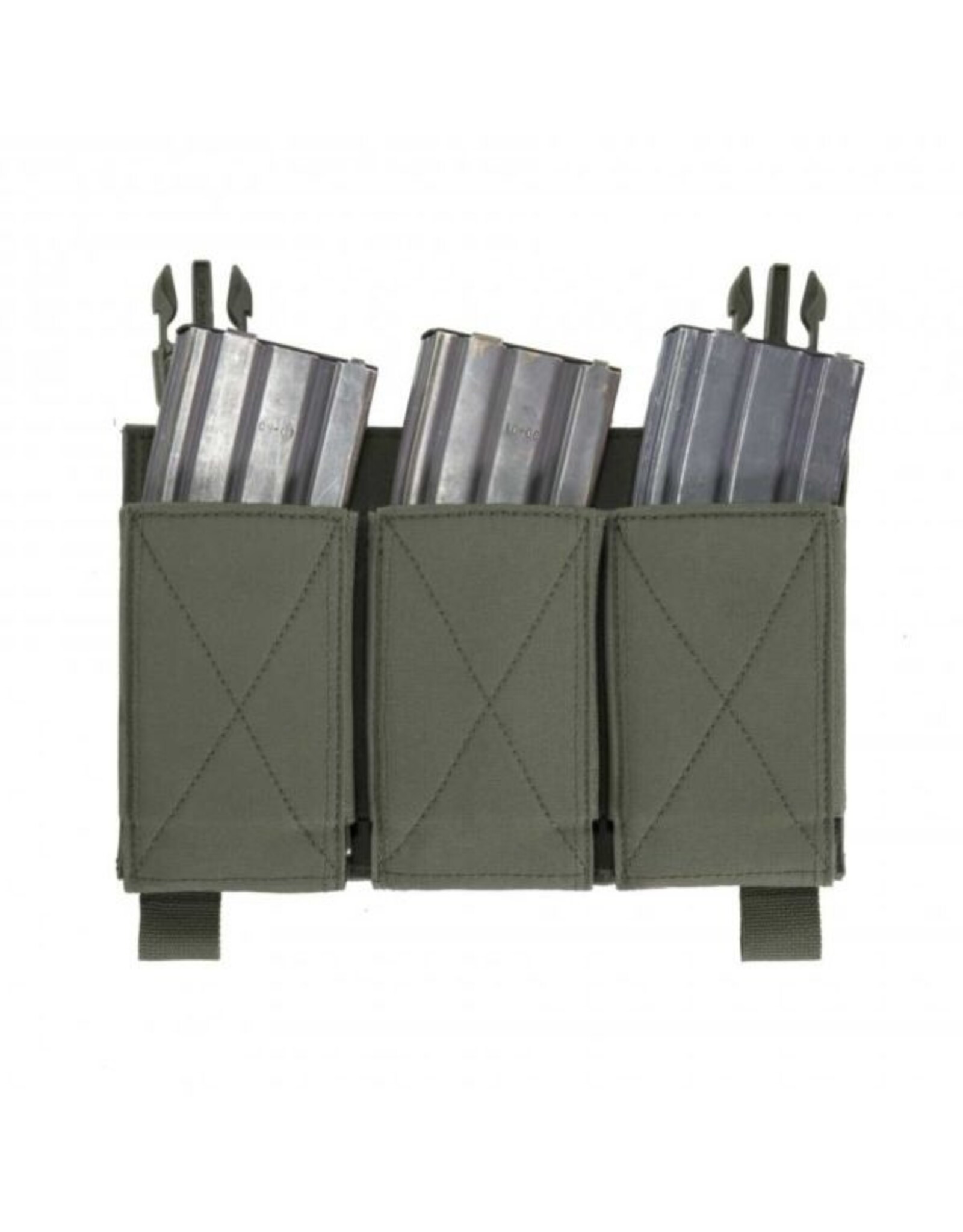 Warrior Detachable Triple Elastic Molle Pouch â€“ Ranger Green
