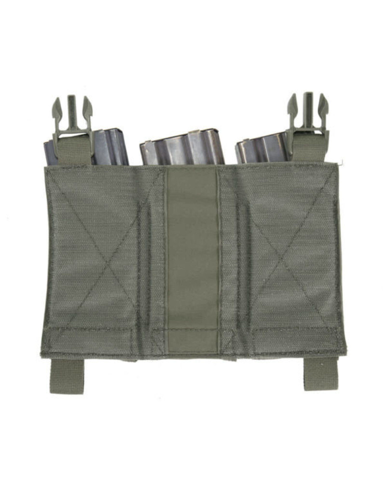 Warrior Detachable Triple Elastic Molle Pouch â€“ Ranger Green