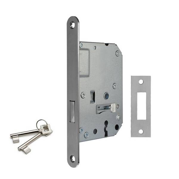 Dulimex Dulimex insteekslot voor kastdeur met bontebaard RVS 174x20