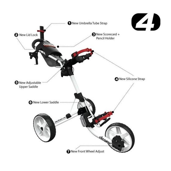 Clicgear Clicgear 4.0 golftrolley blauw