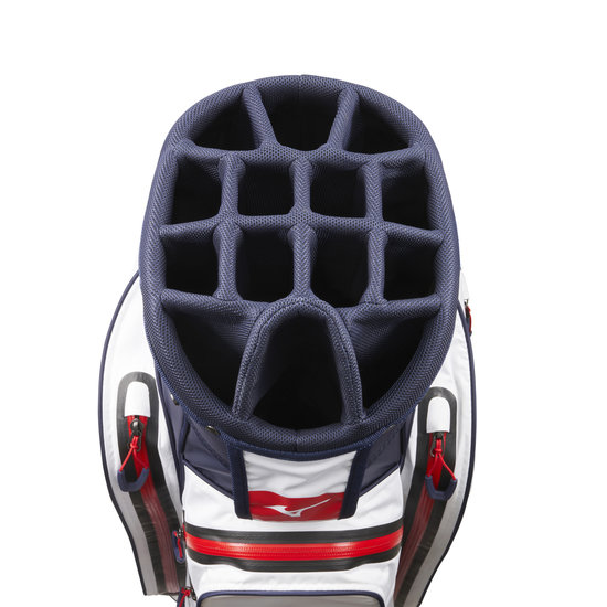 Mizuno BR DRI Cartbag wit/navy