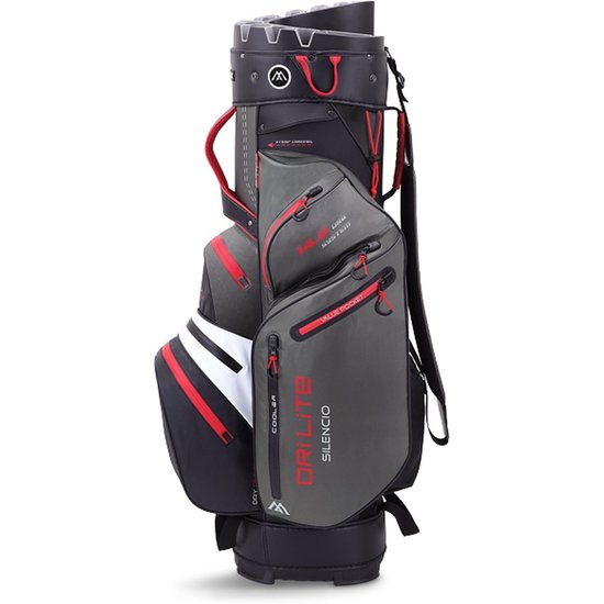 Big Max Big Max Dri Lite Silencio 2 cartbag grijs/zwart/rood