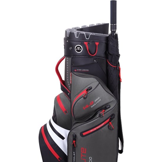 Big Max Big Max Dri Lite Silencio 2 cartbag grijs/zwart/rood